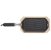 Cozze reversible cast iron pan with wooden tray 165x330 mm